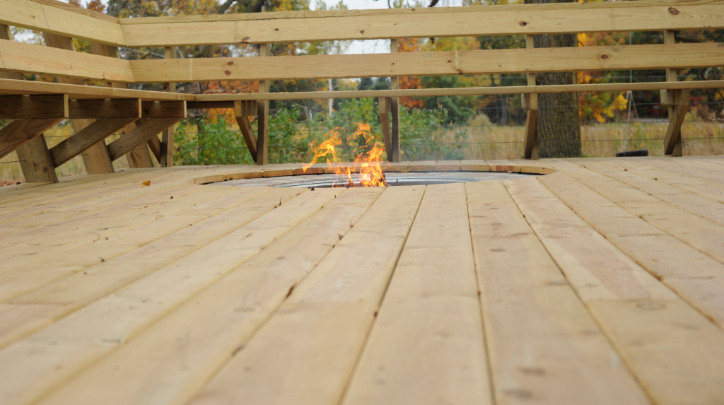 Deck with Built In Fire Pit