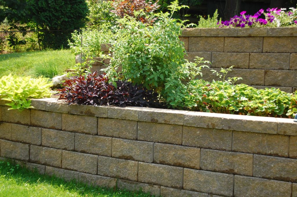 Multi Level Retaining Wall Flower Bed