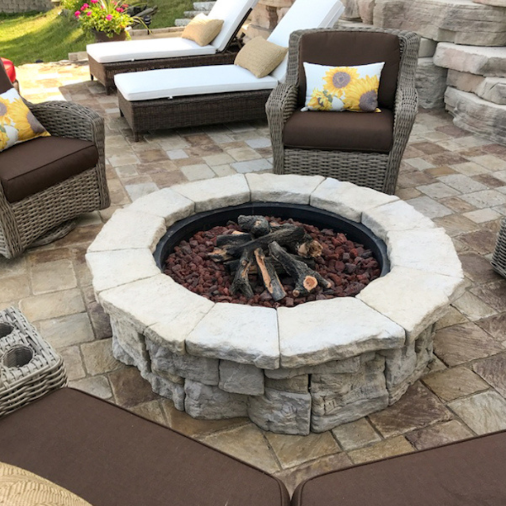 landscape outdoor fireplace